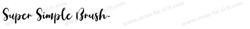 Super Simple Brush字体转换